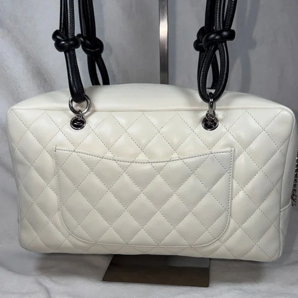 CHANEL Cambon Bowler Bag with Black Trim - Picture 4 of 14
